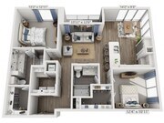 Floor plans are artist’s rendering. All dimensions are approximate. Actual product and specifications may vary in dimension or detail. Not all features are available in every apartment. Prices and availability are subject to change.