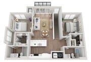 Floor Plan 2BR B1 | Seasons at Hoffman Estates | Apartments in Hoffman Estates, IL