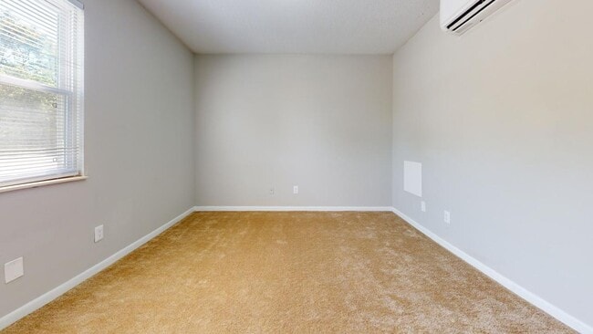 1BR, 1BA - 580SF - Bedroom with mini split unit