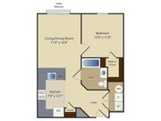 One Bedroom One Bath (624 SF)