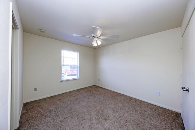 Bedroom with carpet