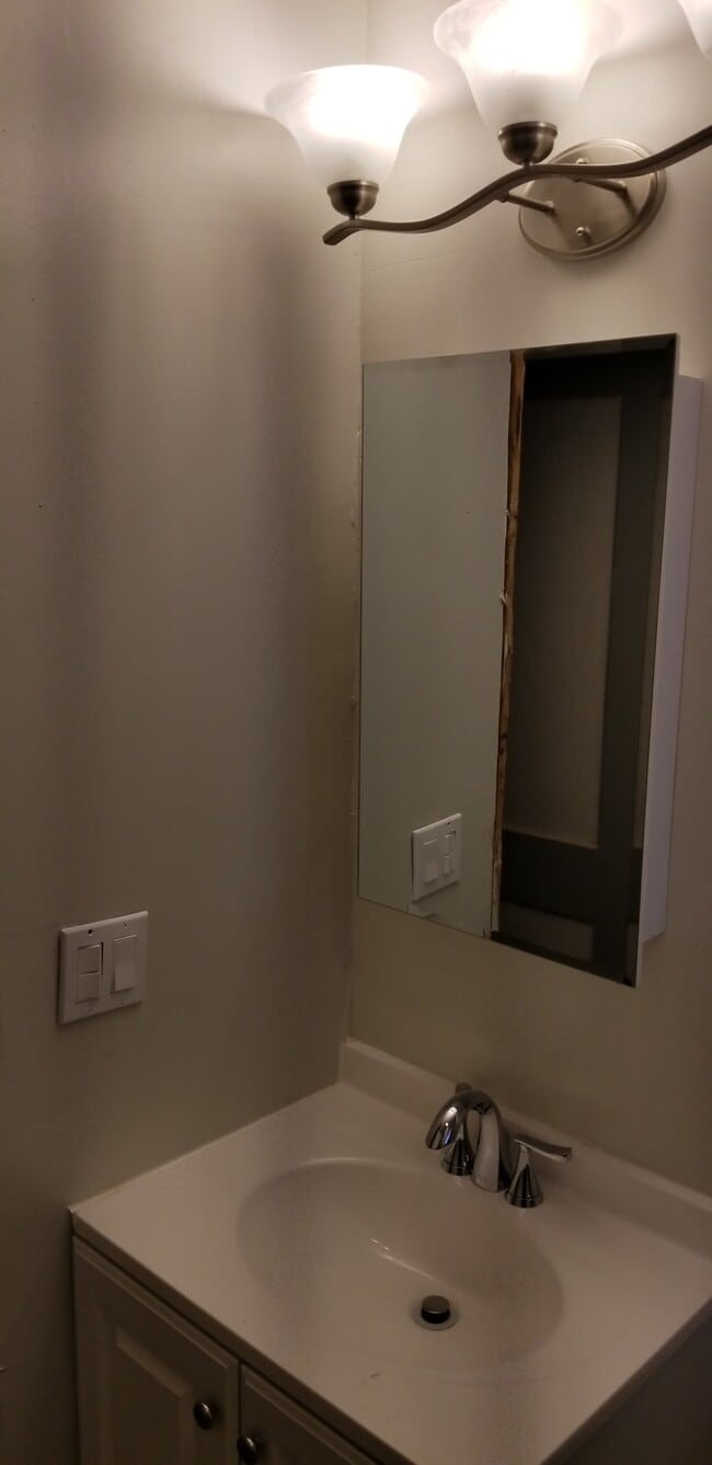 New sink and vanity in the bathroom