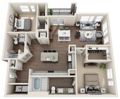 Two Bedrooms, Two Bathrooms, 1265-1285 sqft, Full-Sized Washer/Dryer, Patio/Balcony