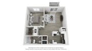 Una representación en 3D del plano de planta de The Ivy.