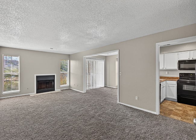 Living Room and Kitchen - Three Fountains Apartments