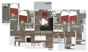 The Four Balcony- 1156 sqft.