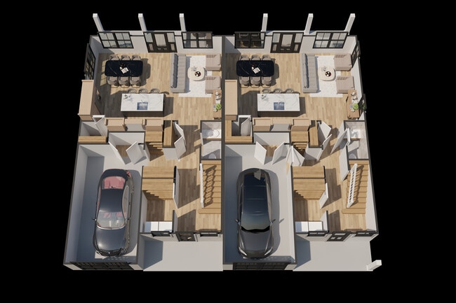 Townhome 1st Floor Plan - Vine Betton Rental