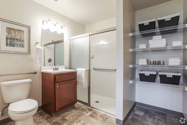 Master Bath in 1.5 Bath Unit