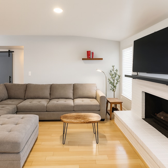 Relax by the fireplace—perfect for evening downtime.