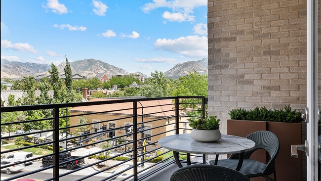 Private balcony in the Jade model