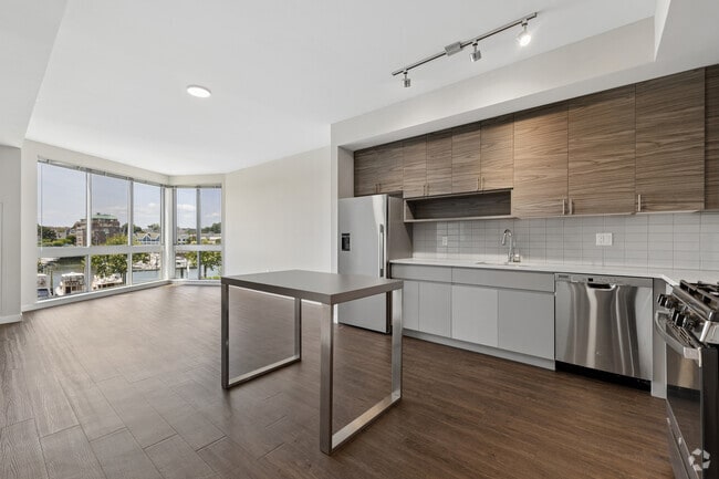 1BR, 1BA - 842SF - Kitchen and Living Room