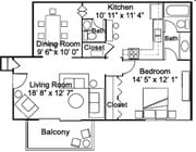 1BR/1BA