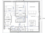 Explore this chic urban apartment layout, perfect for modern city living.