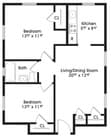 2BR/1BA