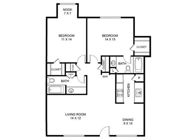 Floor Plan - Cedar II (B2A)