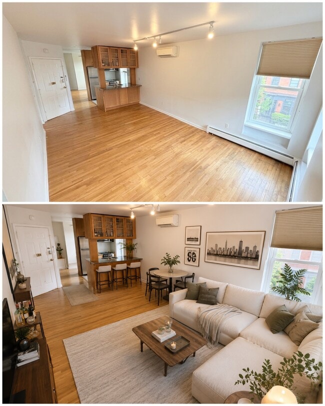 Living/Dining Space - Virtually Staged Space - 278 Monmouth St Unit 3R