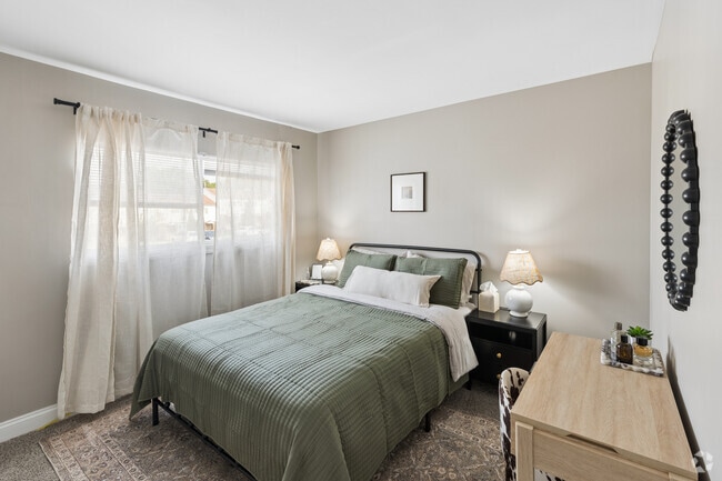 2BR, 1BA - 820SF (Phase 1) - Bedroom - Emerald Gardens