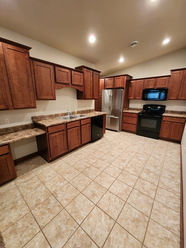 Nice, big open kitchen with garage access