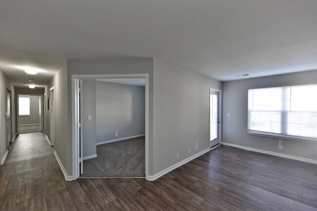 Hardwood-style flooring throughout