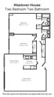 5 Rm, 2 Bed, 2 Bath Floor Plan