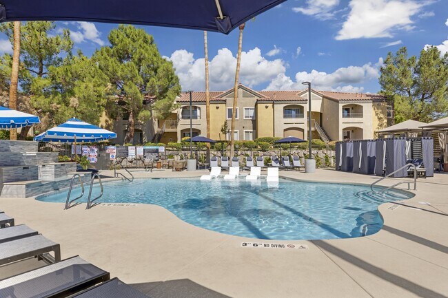 With sparkling water, new lounge chairs, and enhanced landscaping, our pool area is the perfect place to soak up the sun, unwind, and enjoy a refreshing swim. - Aviara Apartment Homes