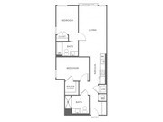 Two Bedroom Two Bath (878 SF)