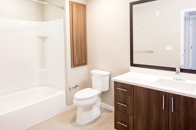Bathroom - Signature Collection ( Walnut Fnish) Unit 571- Avalon Dublin Station III Interiors