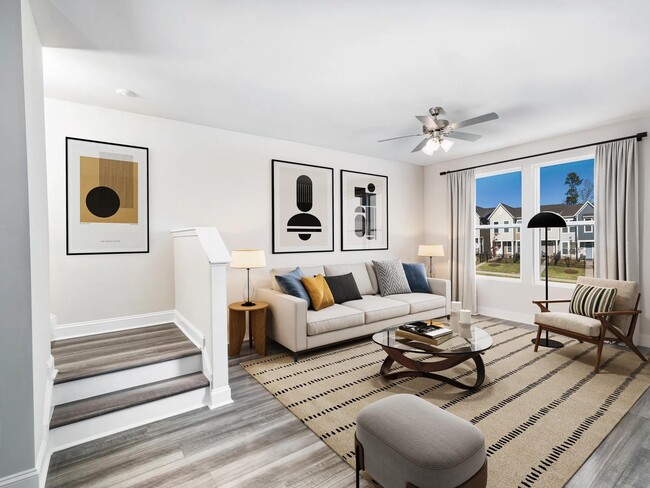 Apartment Homes Interiors with caption: Embrace the perfect harmony of style and function within the spacious townhomes at Amavi Brier Creek. Your modern living journey begins here. - Amavi Brier Creek Homes