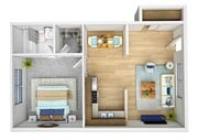 Mount Pleasant Villas - 1 Bedroom Floor Plan