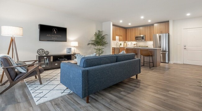 An open layout lets you cook, eat and settle in all in one space.