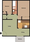 2 Bedroom w/out Washer & Dryer Connections