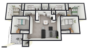 D: 4 Bed 2 Bath