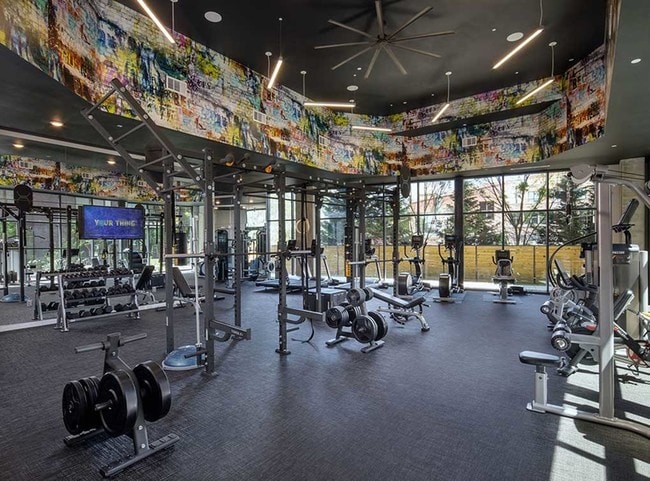 24/7 fitness center with strength training, cross-fit and cardio equipment