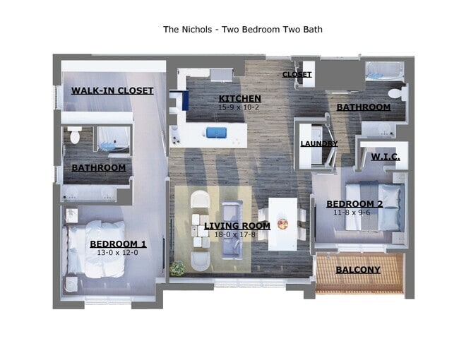 Building Photo - The Nichols - Two Bedroom Two Bath Unit 7566-208 Rental