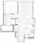 L / 1 Bedroom / 1 Bath