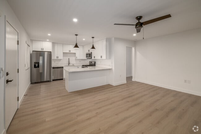 2BR, 1BA - Living Room - 1230 E. 1st St.