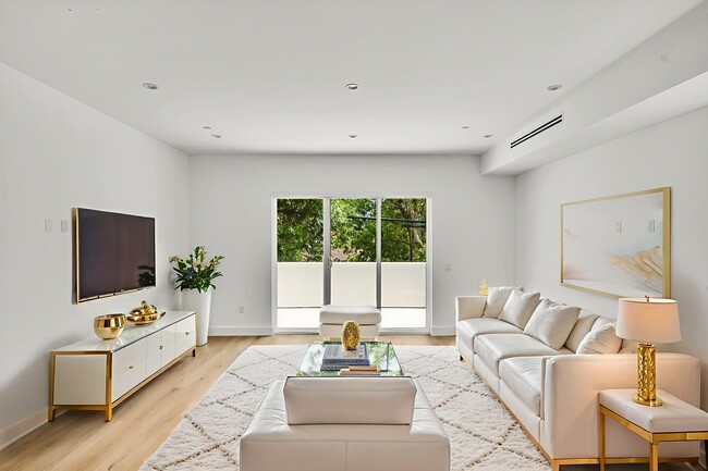 Spacious Living Room-Virtually Staged - 5024 Cahuenga Blvd