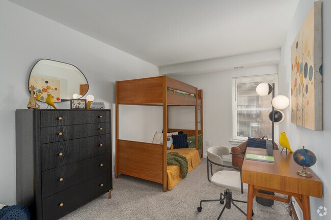 2BR, 1BA - 895SF - Bedroom - Top Of The Hill Apartments