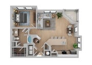 1 Bedroom | 1 Bath | 829 SF | Renovated