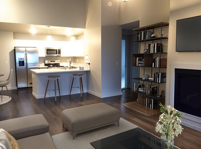 Kitchen/ Breakfast Nook Living Room with Virtual Staging - 4643 Bembrick St Unit 2C