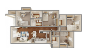 University Trails College Station 4x4 Floor Plan