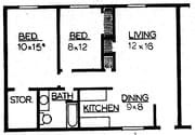 2 BR/ 2 BA