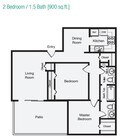 2BR/1.5BA