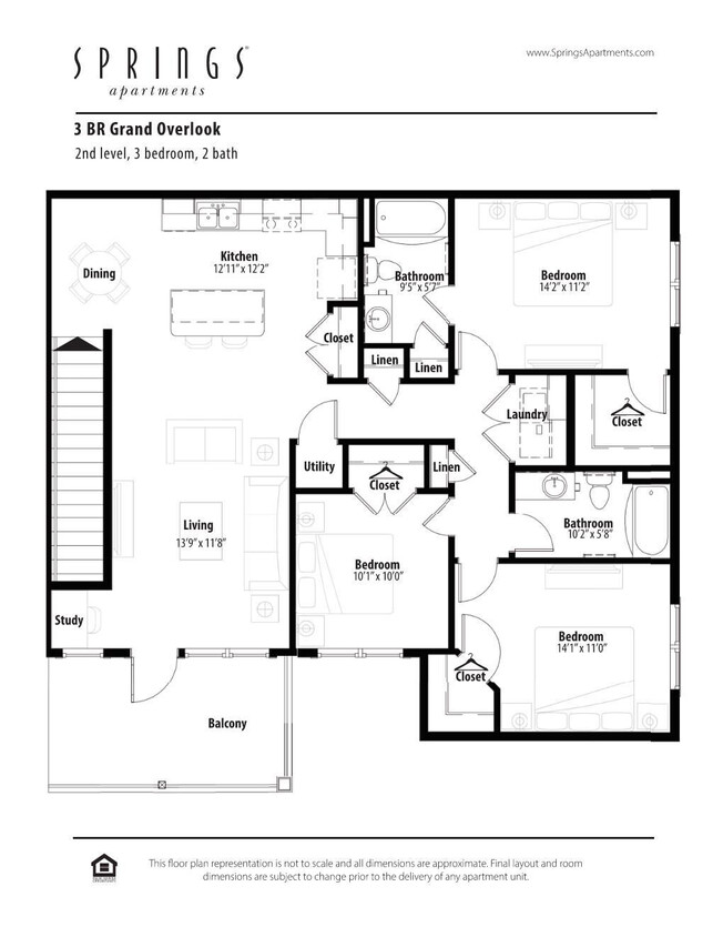 Floor Plan - 3 BR Grand Overlook