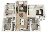 2 Bedroom, 2.5 Bath ¦ 1,174 sqft