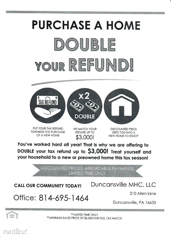 2 br, 2 bath Mobile Home 627 Duganne Ln House Rental in