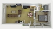1BR/1BA
