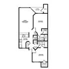 2 Bed - 2 Bath Floorplan