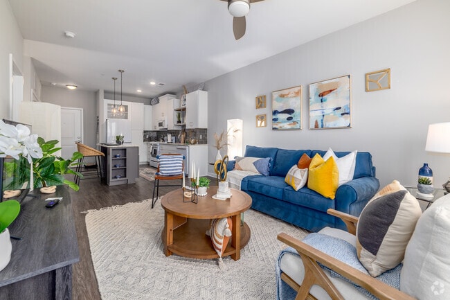 1BR, 1BA - The A1 - Living Room - Asbury Flats