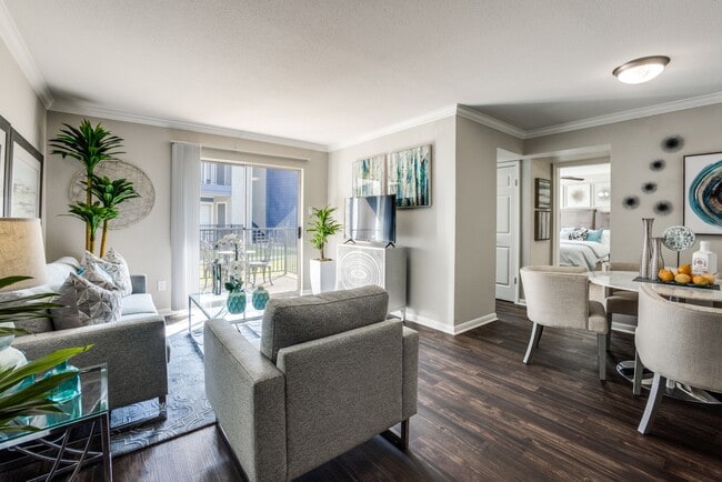 Living room and dining room - Oakgate at Pecan Grove